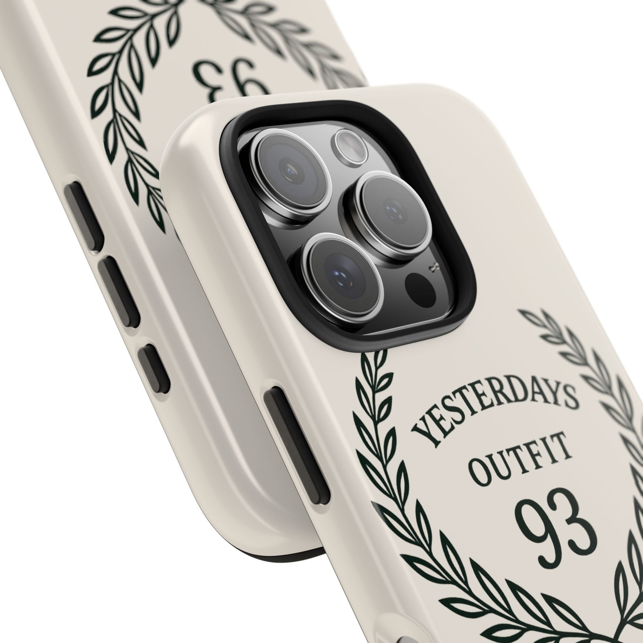 Yesterdays Outfit 93 phone case | laurel wreath graphic