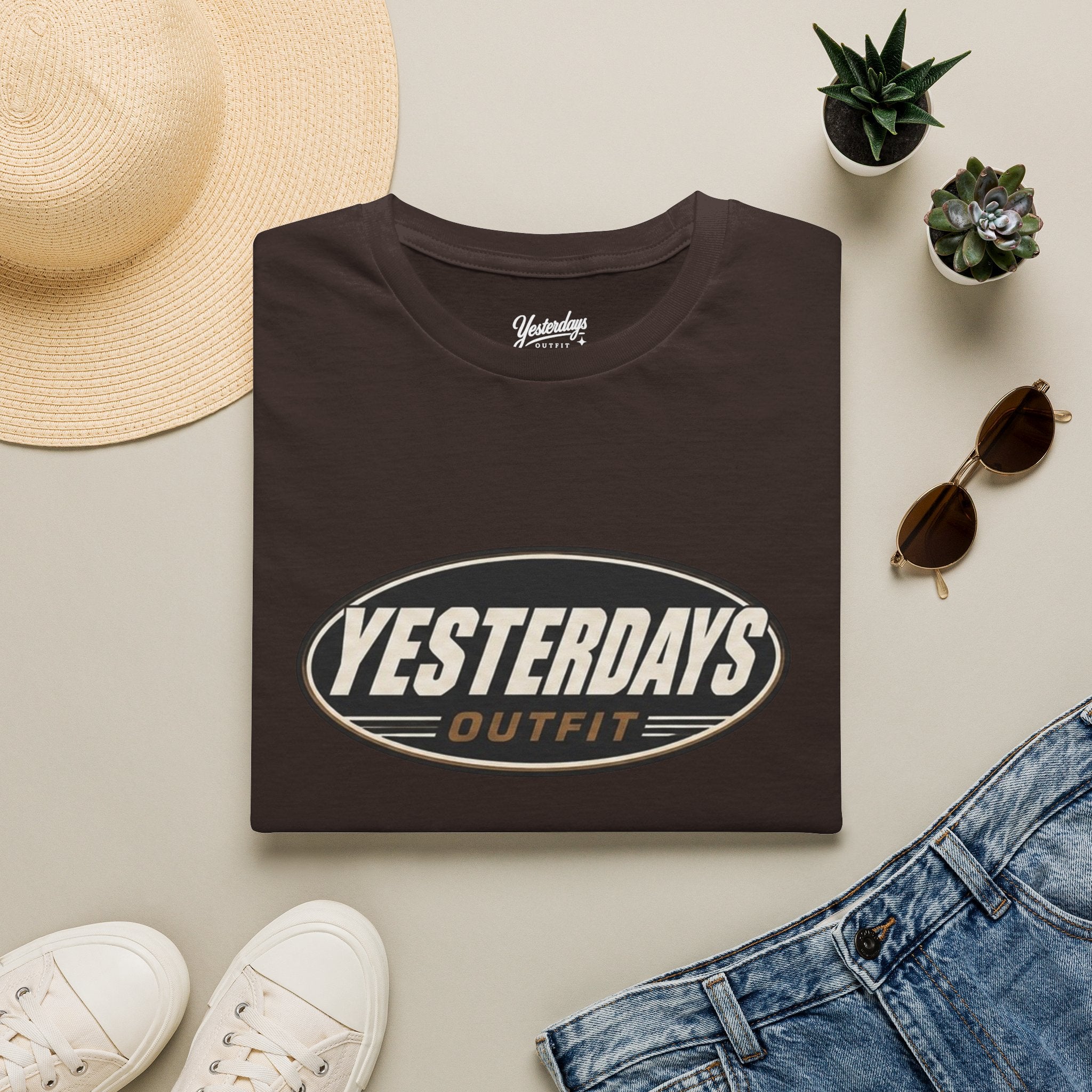 Yesterdays Outfit logo T-Shirt | Vintage oval graphic tee