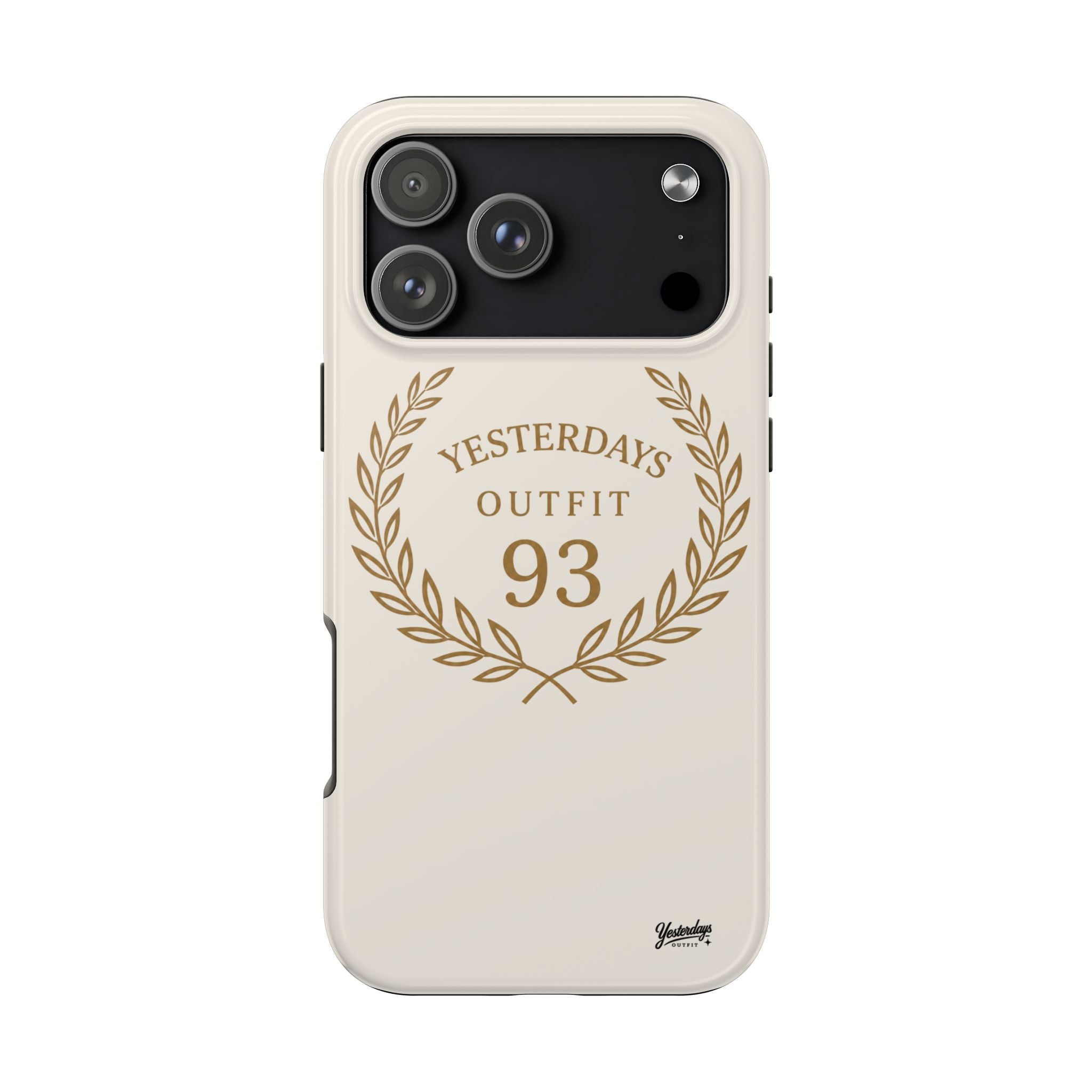 Yesterdays Outfit 93 phone case | laurel wreath vintage number design