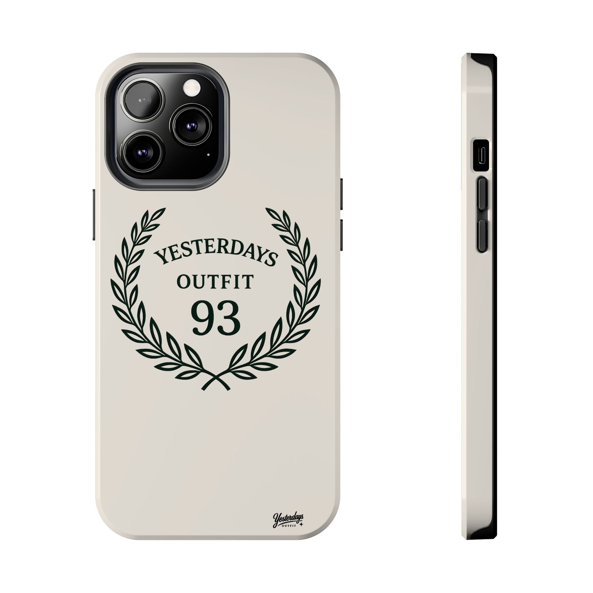 Yesterdays Outfit 93 phone case | laurel wreath graphic