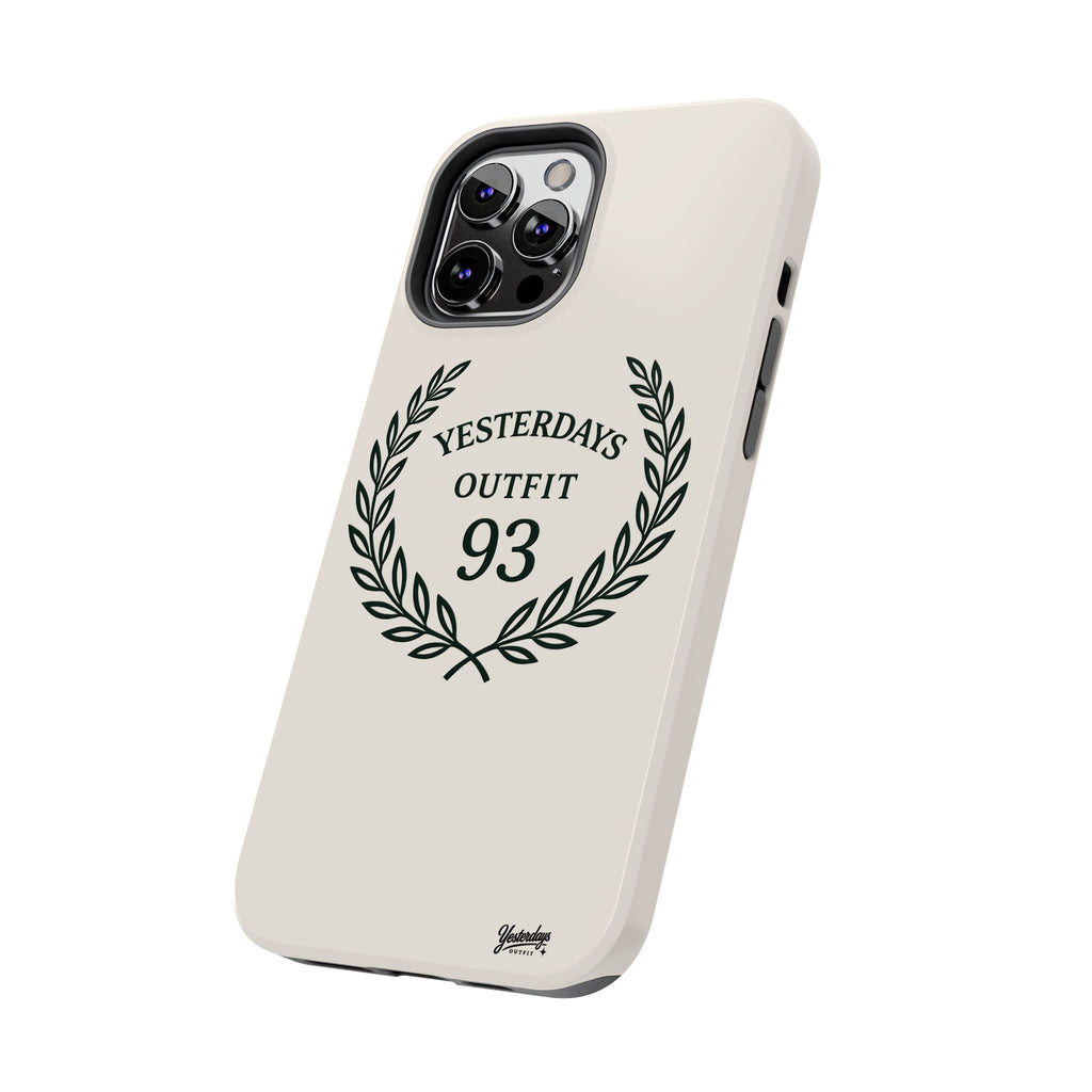 Yesterdays Outfit 93 phone case | laurel wreath graphic