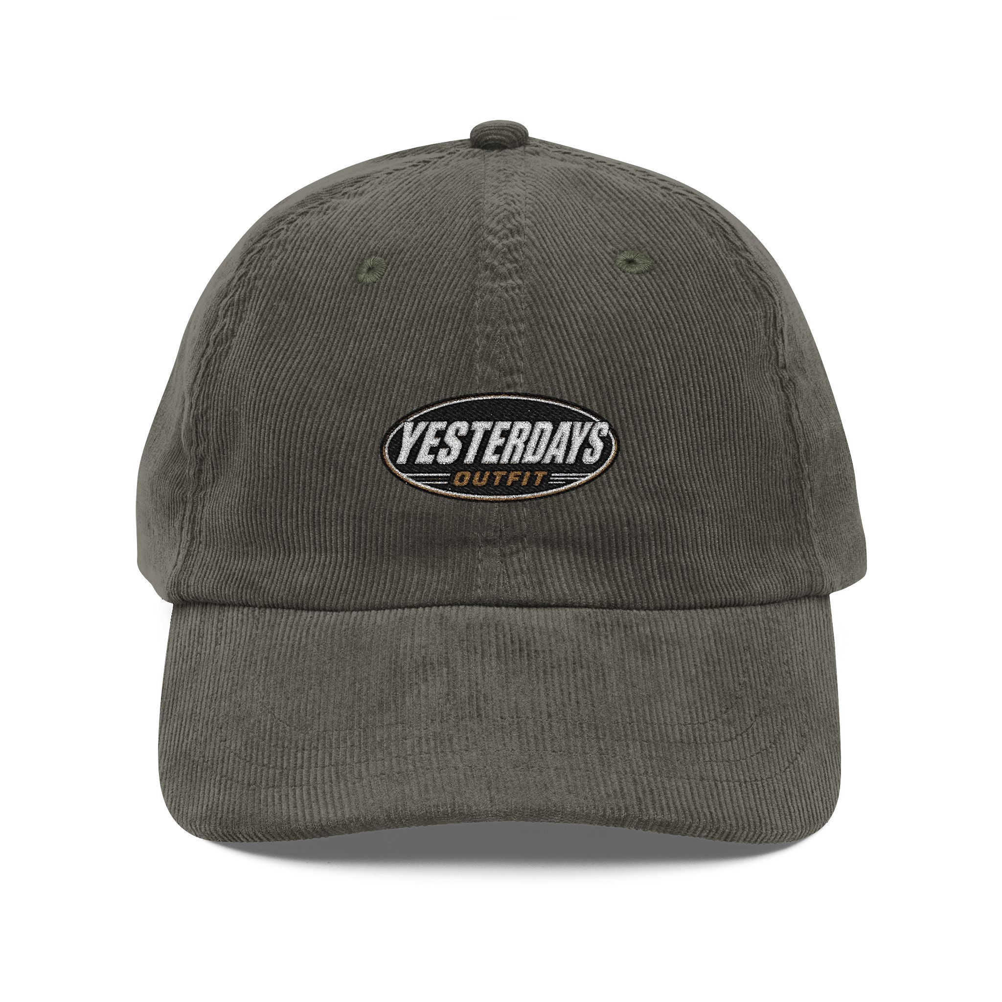 Yesterdays Logo Embroidered Corduroy Cap