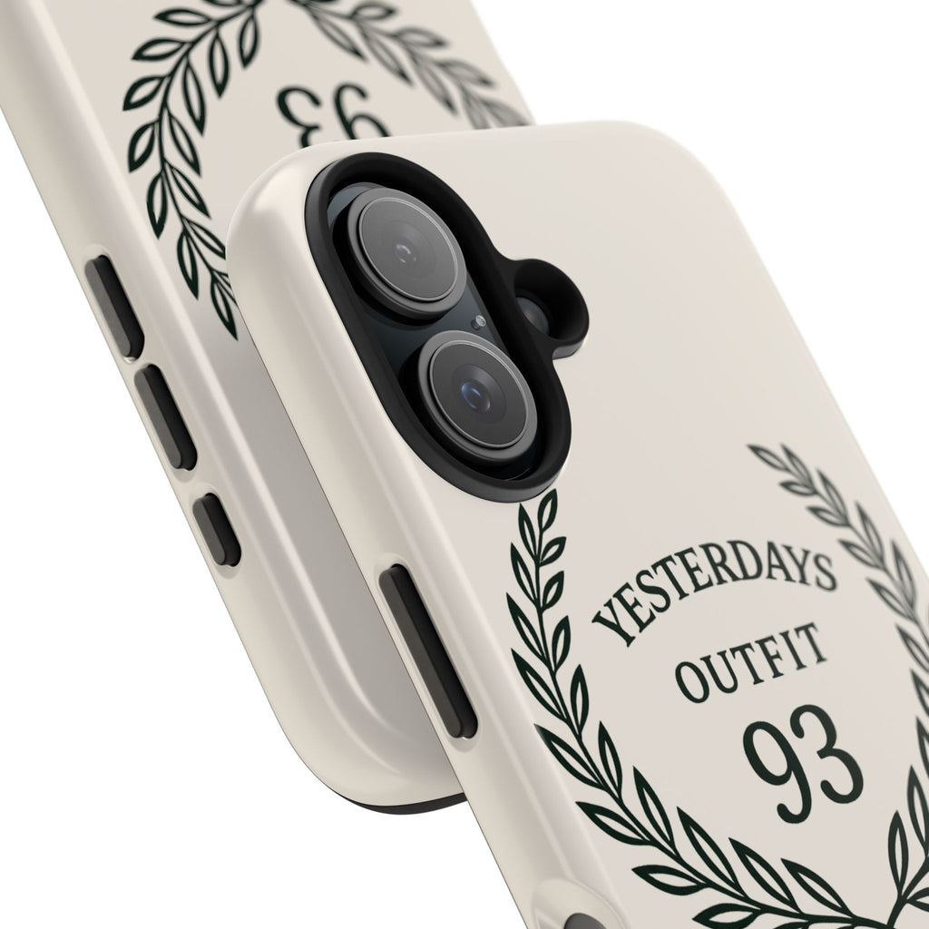 Yesterdays Outfit 93 phone case | laurel wreath graphic