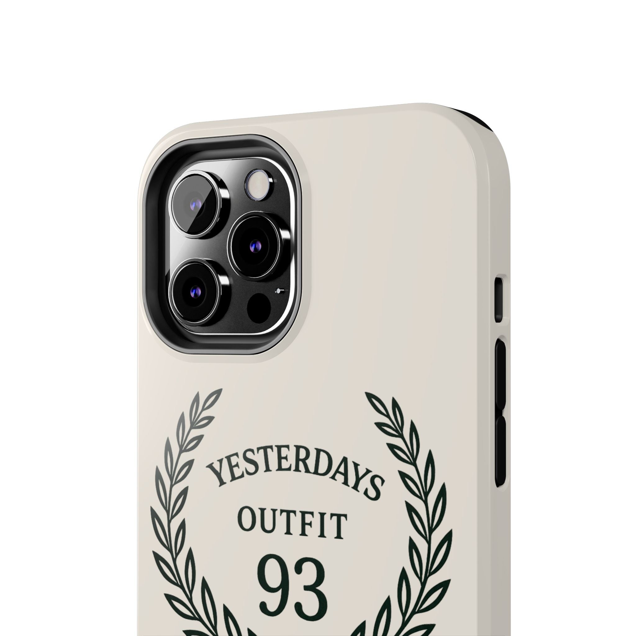 Yesterdays Outfit 93 phone case | laurel wreath graphic
