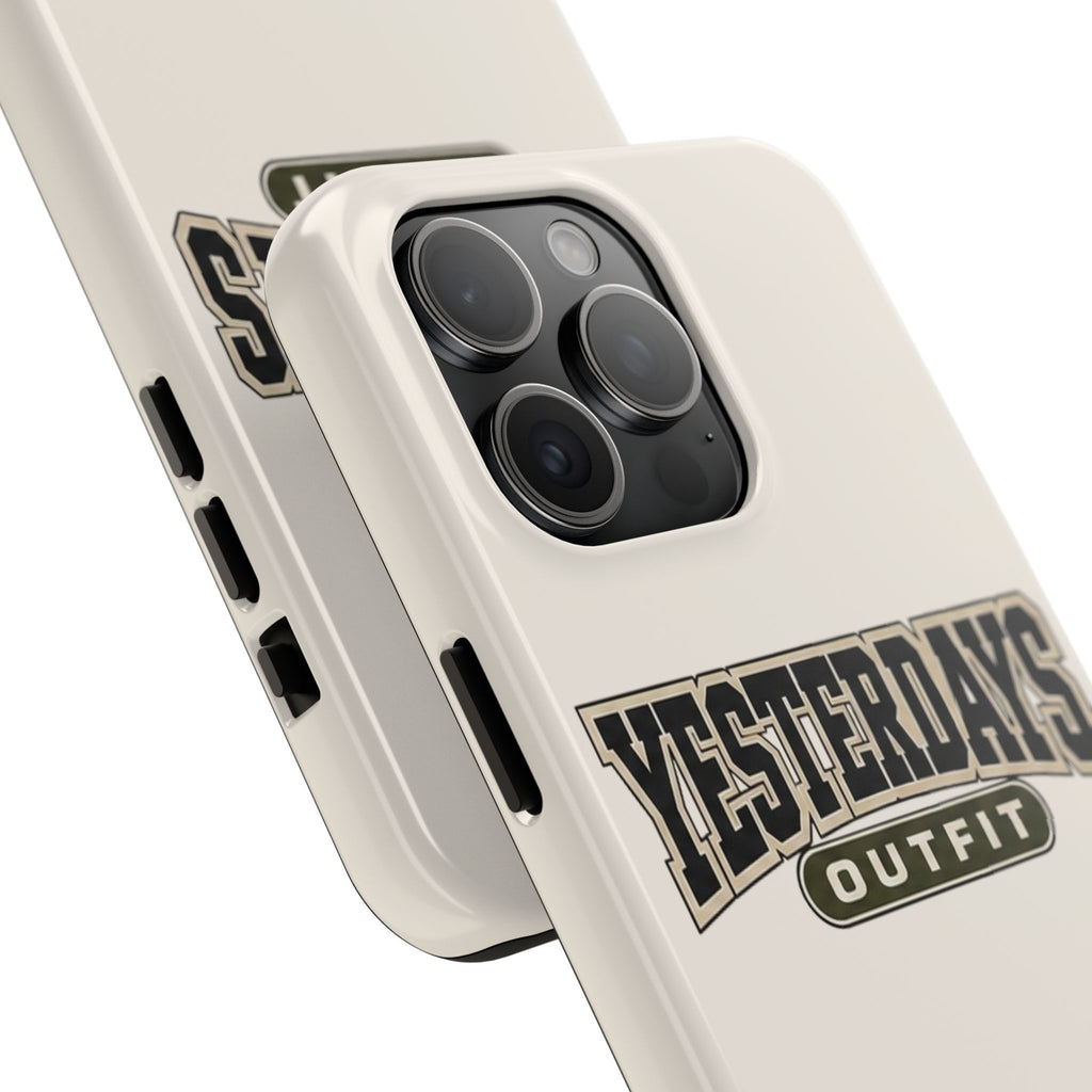 Yesterdays Outfit Phone Case | Retro Collegiate Logo, Tough Phone Case