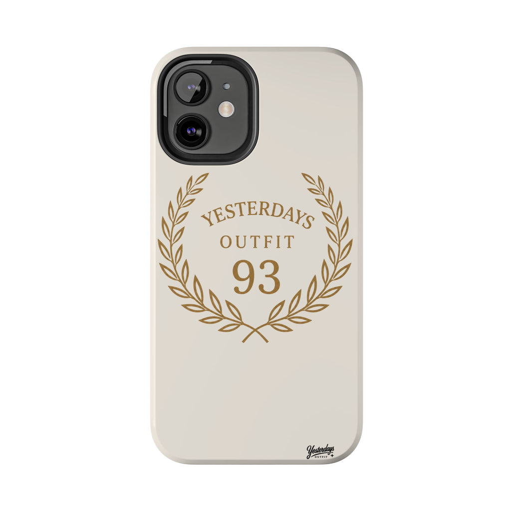 Yesterdays Outfit 93 phone case | laurel wreath vintage number design