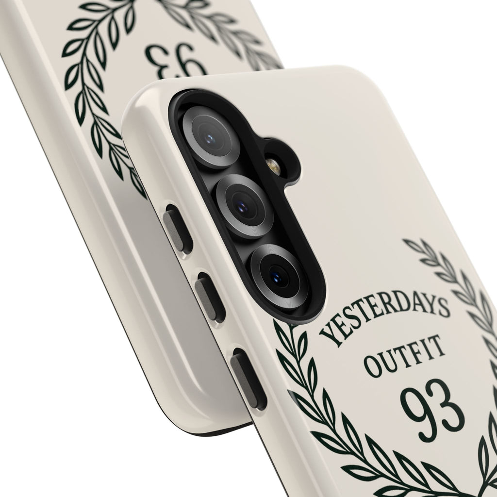 Yesterdays Outfit 93 phone case | laurel wreath graphic