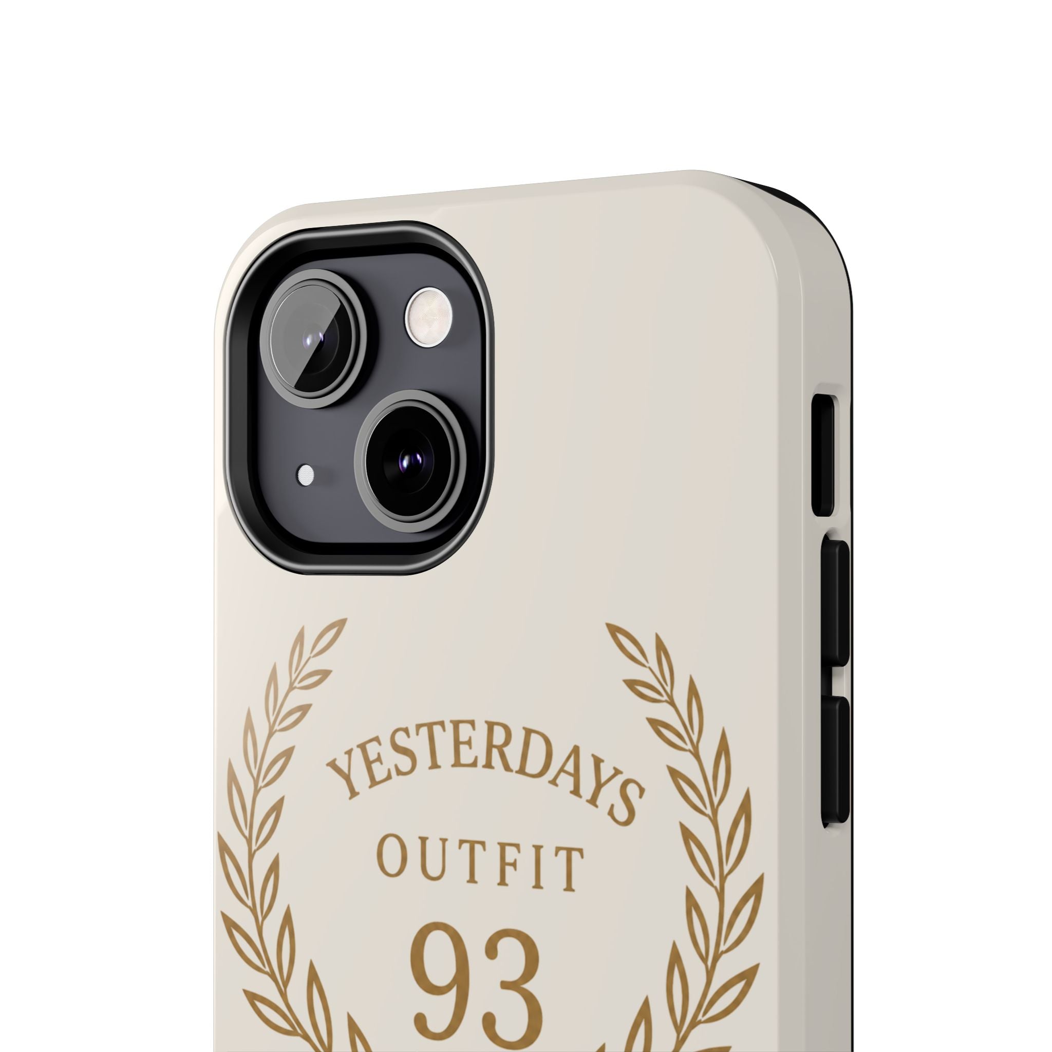 Yesterdays Outfit 93 phone case | laurel wreath vintage number design