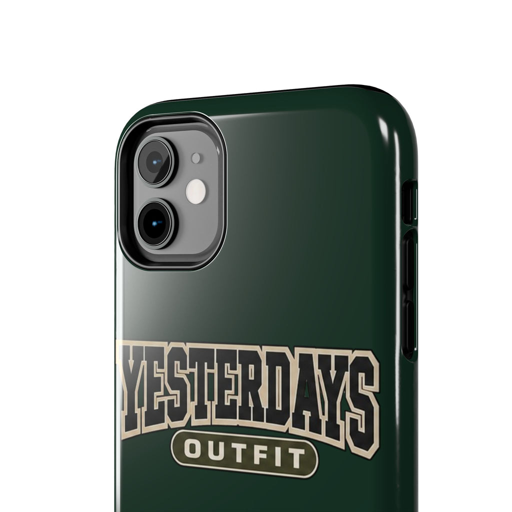 Yesterdays Outfit phone case | Retro collegiate logo, tough protective case
