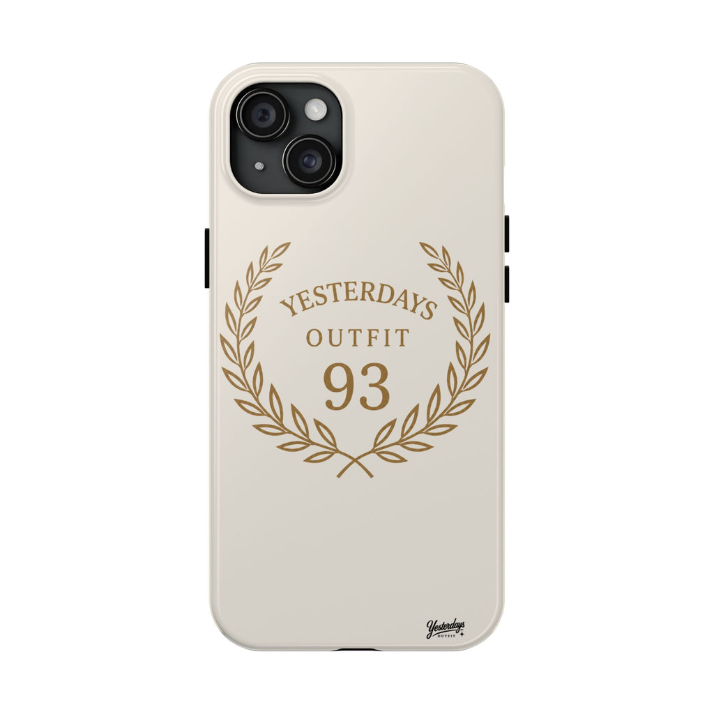 Yesterdays Outfit 93 phone case | laurel wreath vintage number design