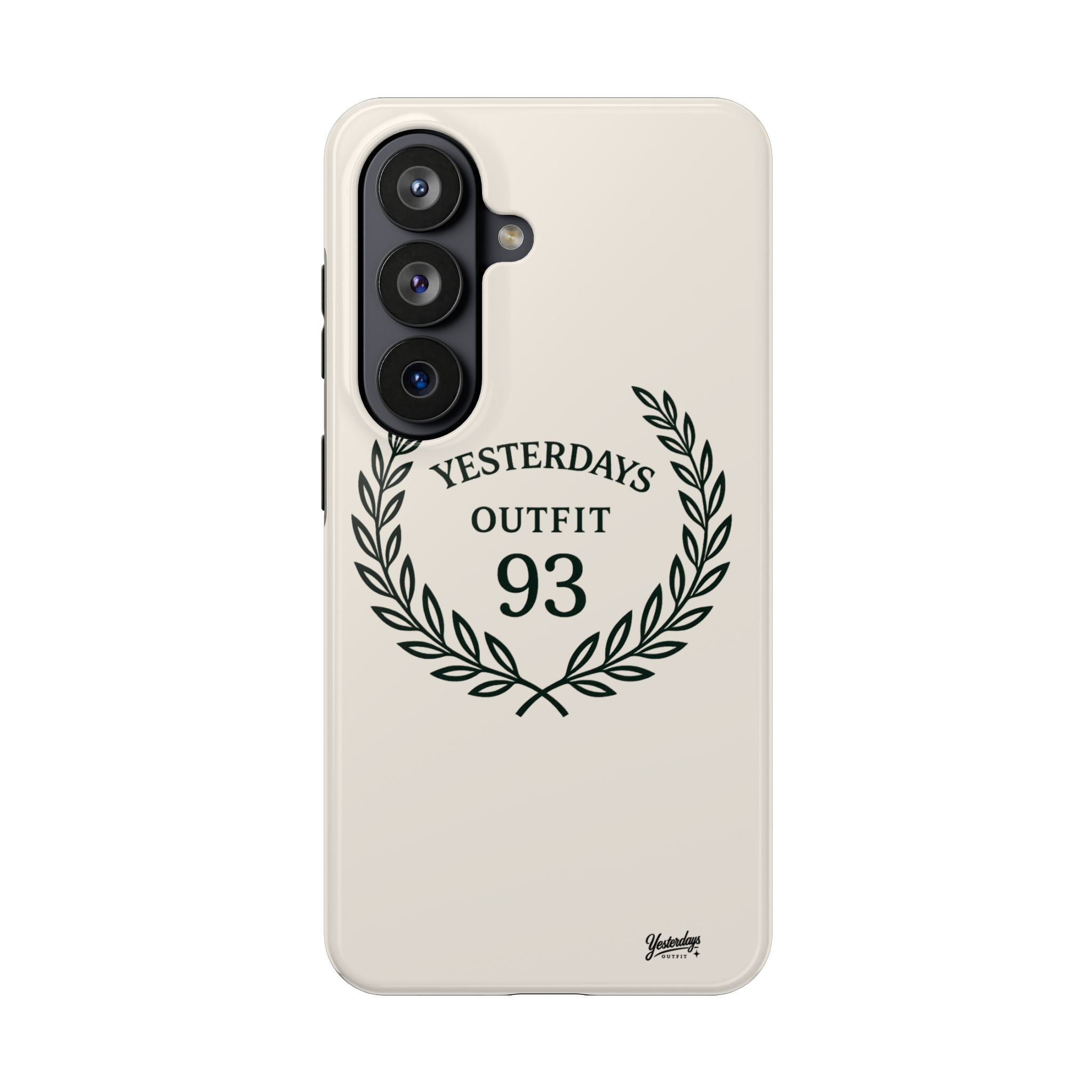 Yesterdays Outfit 93 phone case | laurel wreath graphic
