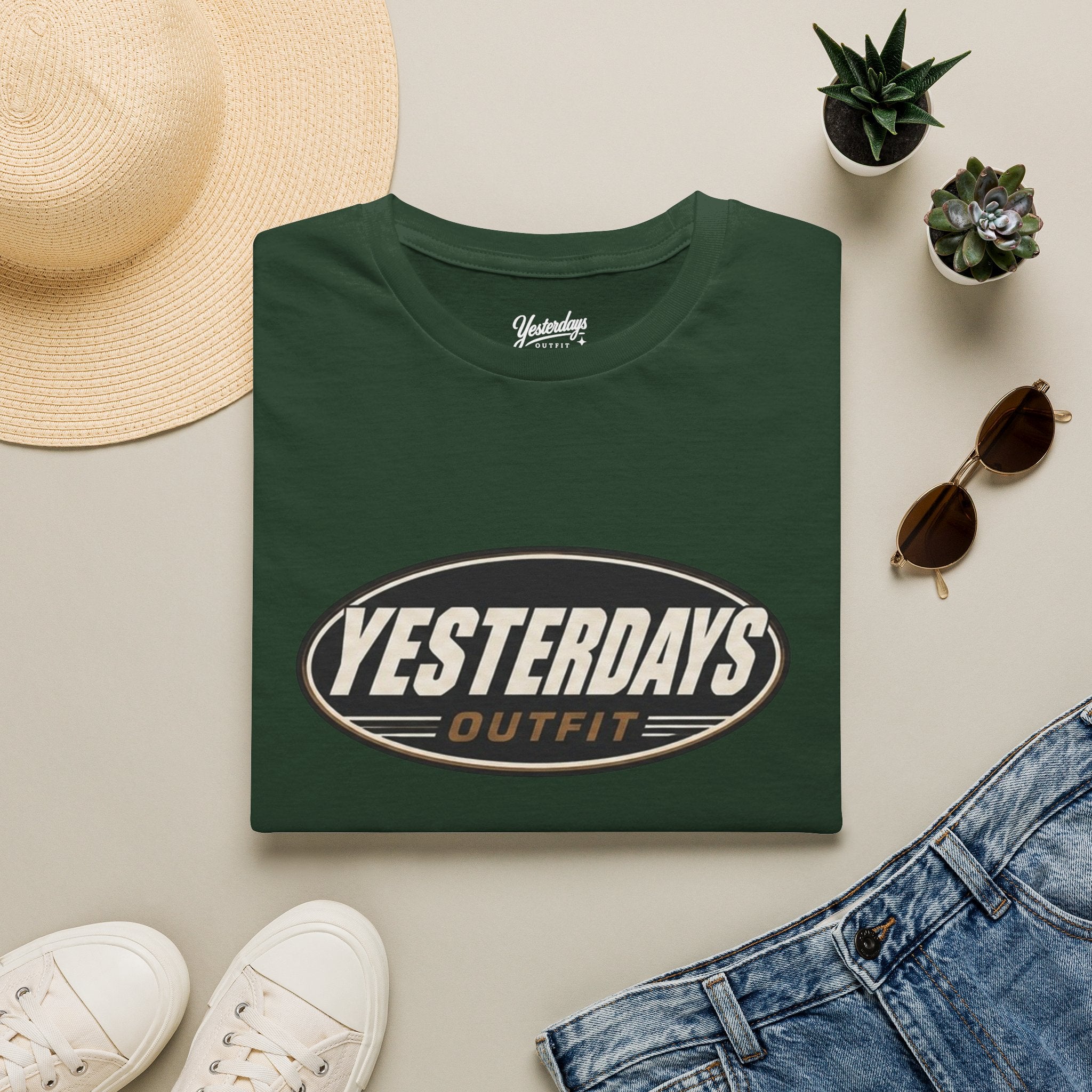 Yesterdays Outfit logo T-Shirt | Vintage oval graphic tee