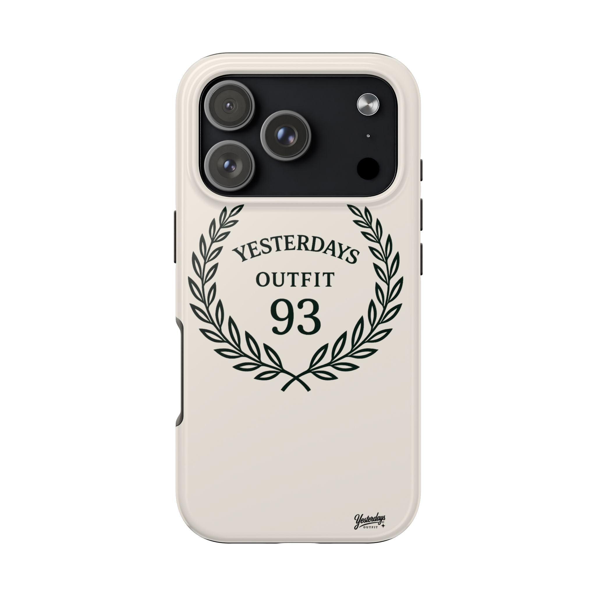 Yesterdays Outfit 93 phone case | laurel wreath graphic