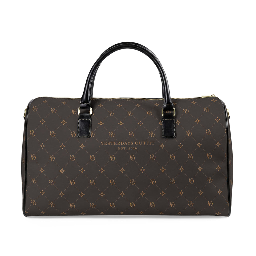 YO Monogram Canvas Weekender Bag | Yesterday’s Outfit Faux Leather Travel Bag