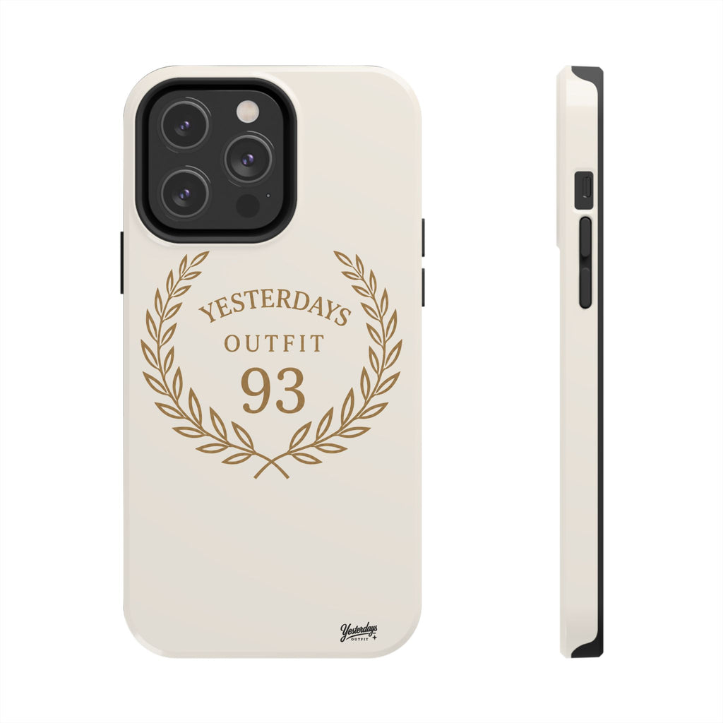 Yesterdays Outfit 93 phone case | laurel wreath vintage number design