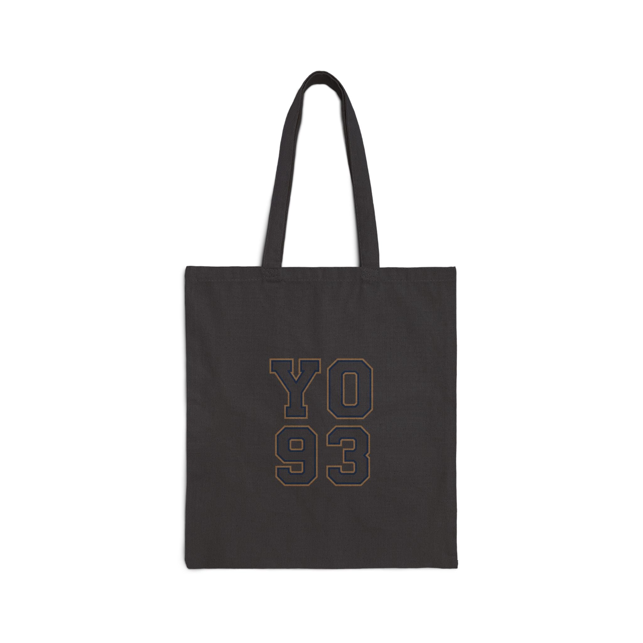 YO 93 Tote | Varsity Lettering, Sports Jersey Number, Retro Collegiate Style