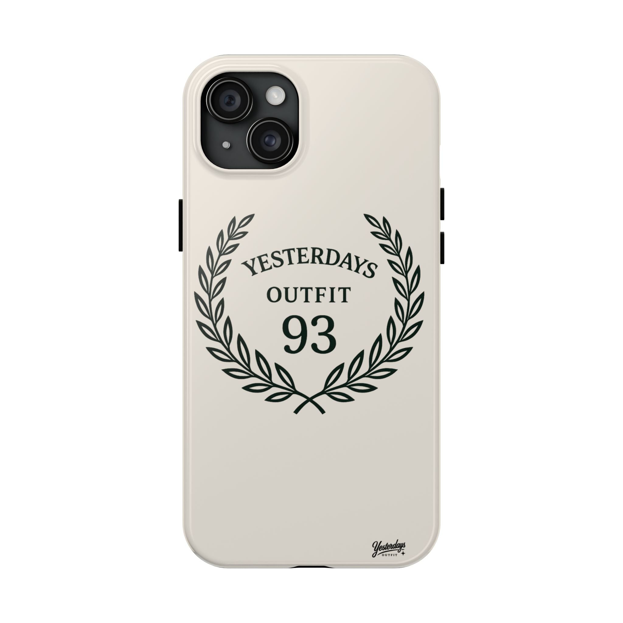 Yesterdays Outfit 93 phone case | laurel wreath graphic