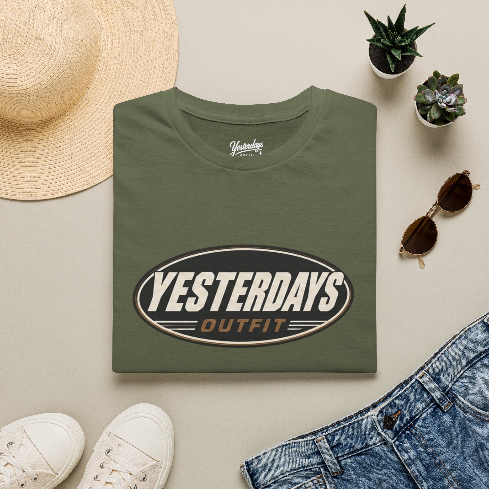 Yesterdays Outfit logo T-Shirt | Vintage oval graphic tee