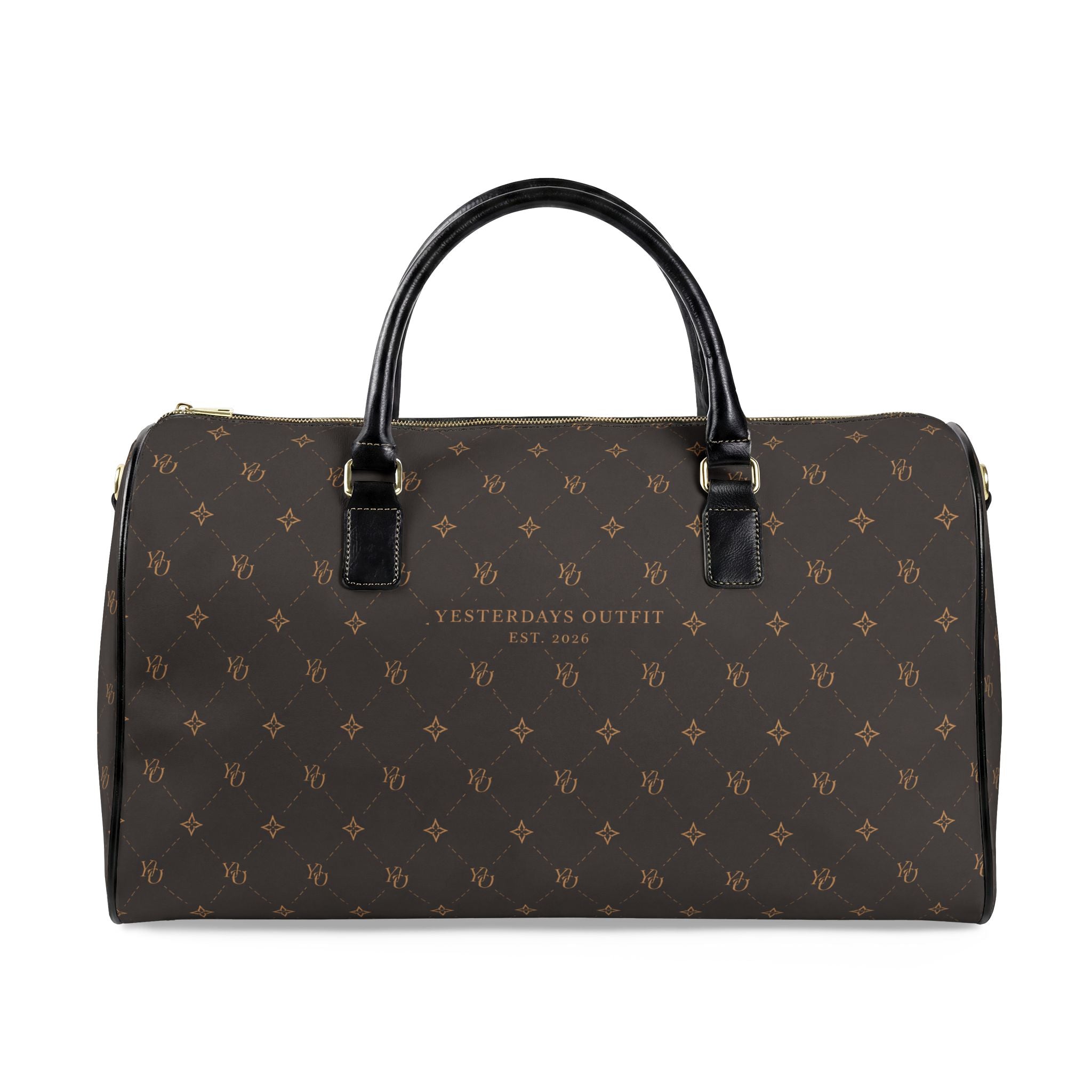 YO Monogram Canvas Weekender Bag | Yesterday’s Outfit Faux Leather Travel Bag