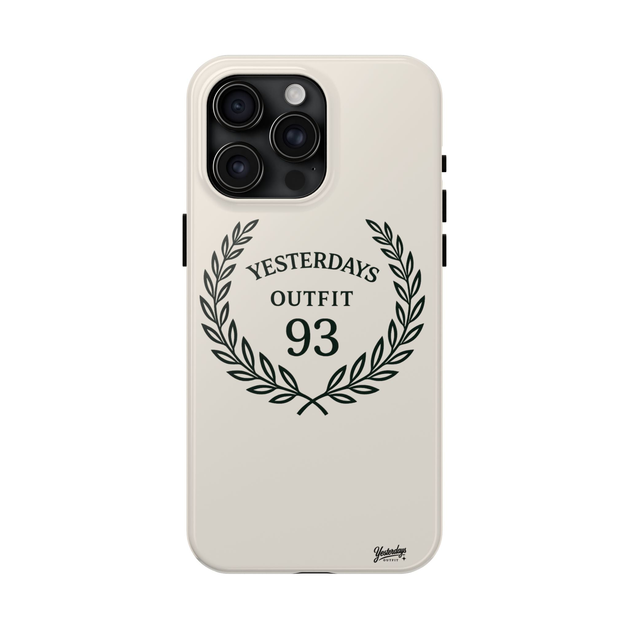 Yesterdays Outfit 93 phone case | laurel wreath graphic