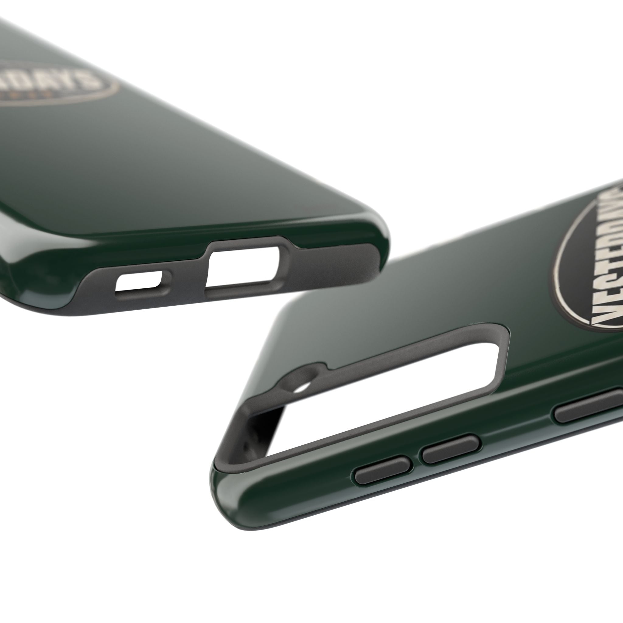 Yesterdays Outfit Logo Tough Phone Case | Retro Oval Badge, Dark Green