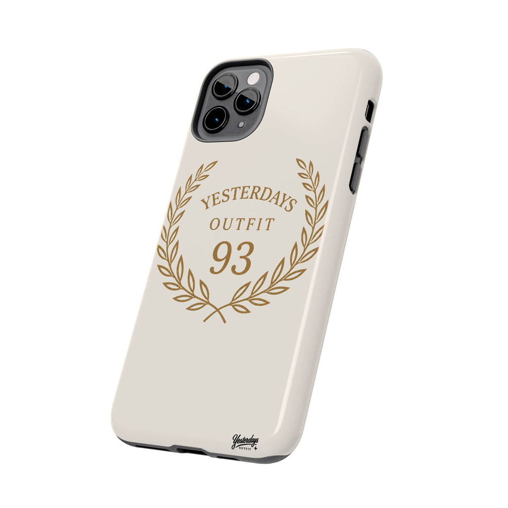Yesterdays Outfit 93 phone case | laurel wreath vintage number design