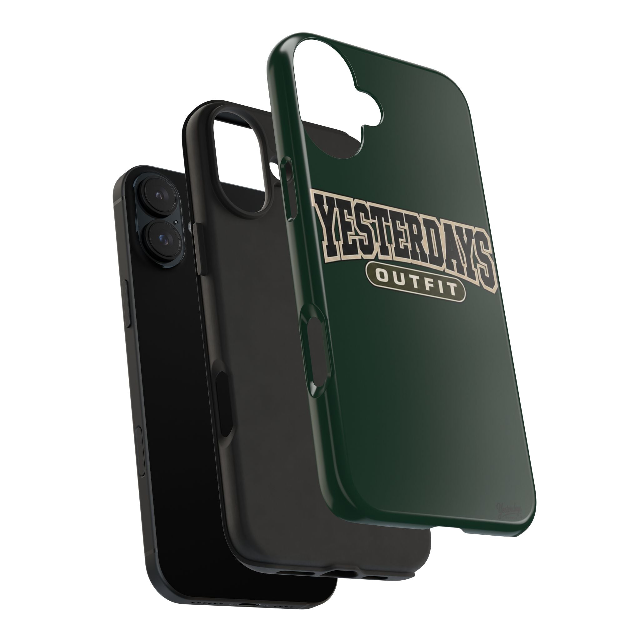Yesterdays Outfit phone case | Retro collegiate logo, tough protective case