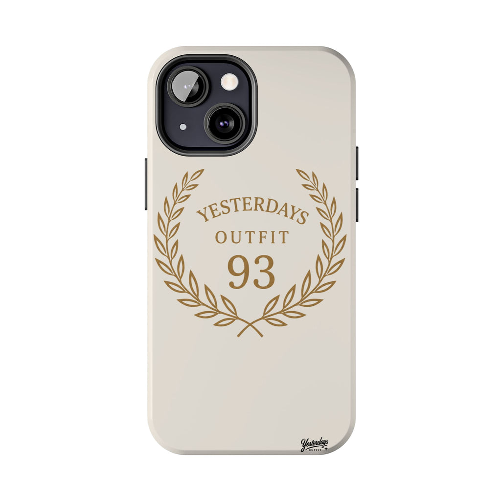 Yesterdays Outfit 93 phone case | laurel wreath vintage number design