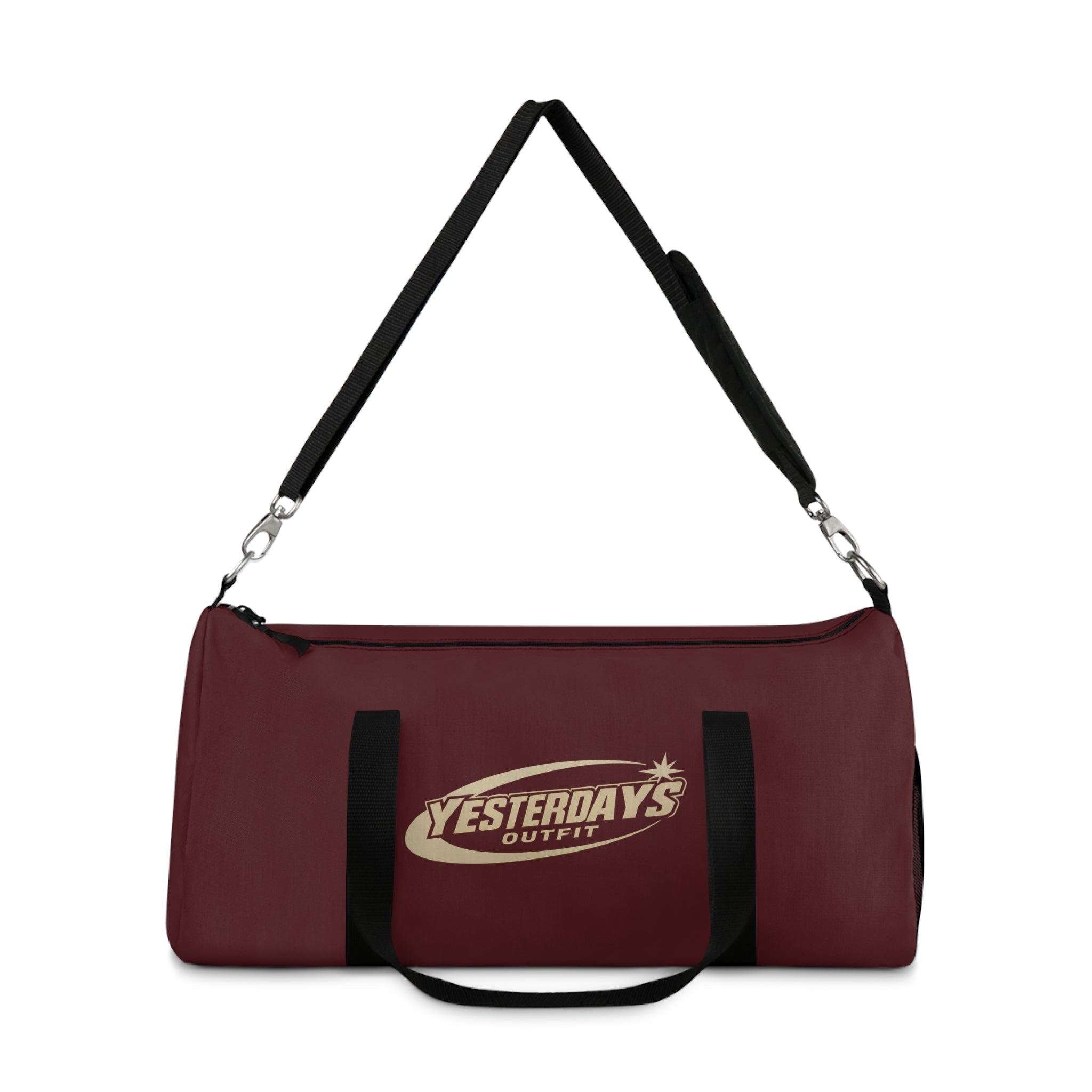 Yesterdays Outfit Logo Duffel Bag | Maroon Gym Travel Bag