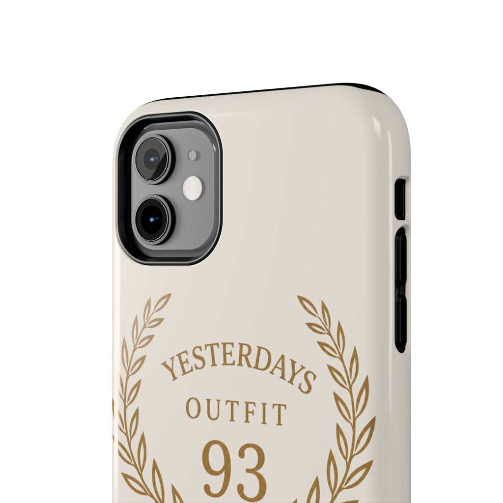Yesterdays Outfit 93 phone case | laurel wreath vintage number design