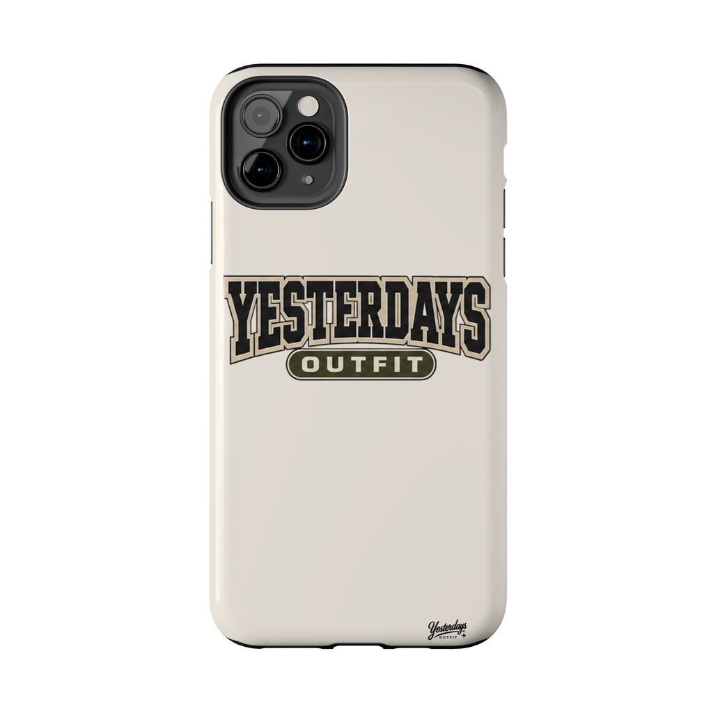 Yesterdays Outfit Phone Case | Retro Collegiate Logo, Tough Phone Case