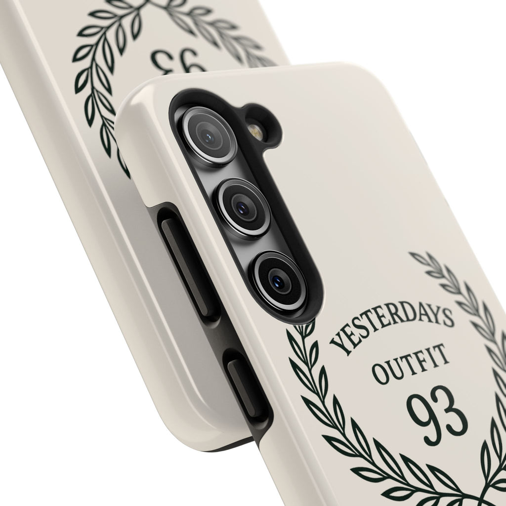 Yesterdays Outfit 93 phone case | laurel wreath graphic