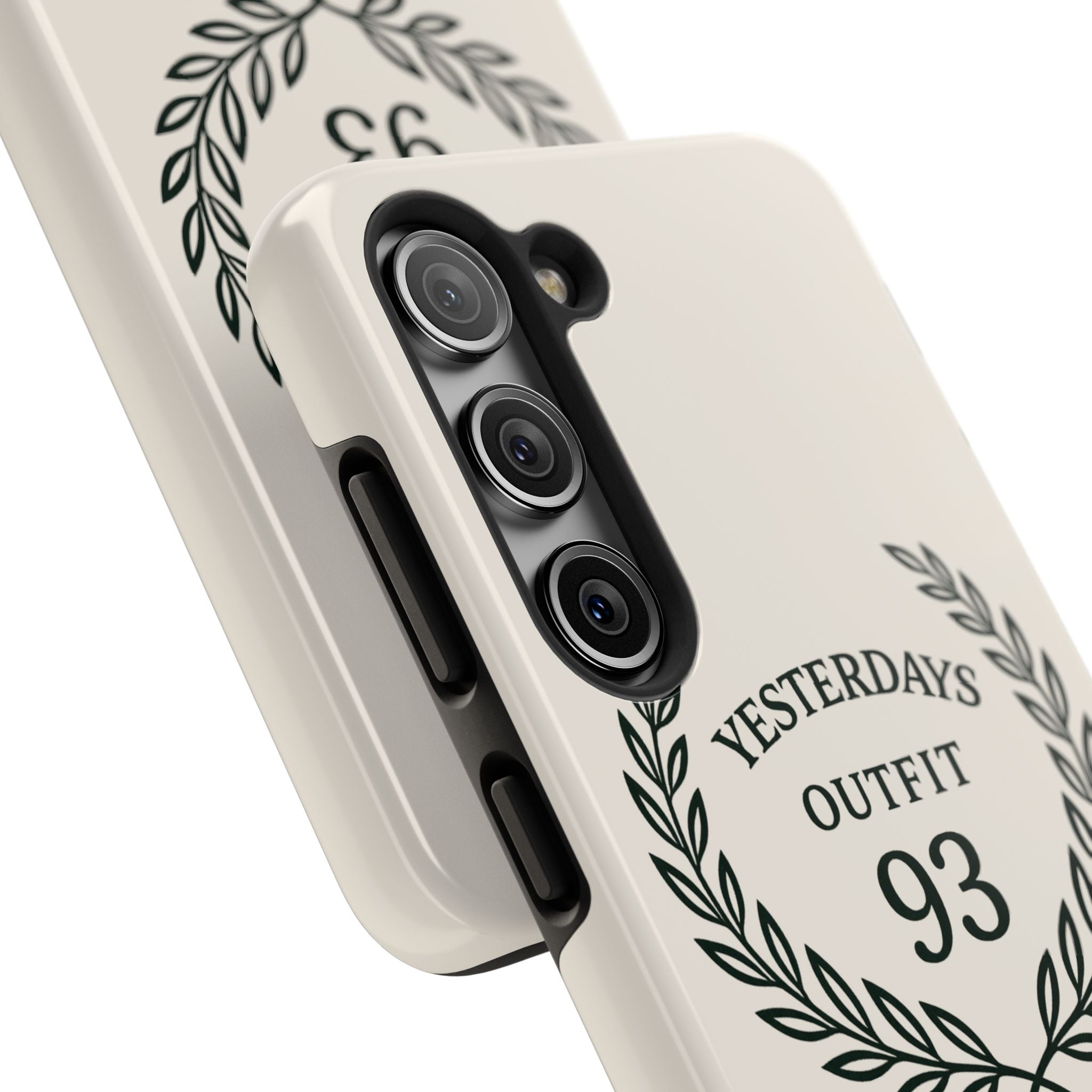 Yesterdays Outfit 93 phone case | laurel wreath graphic