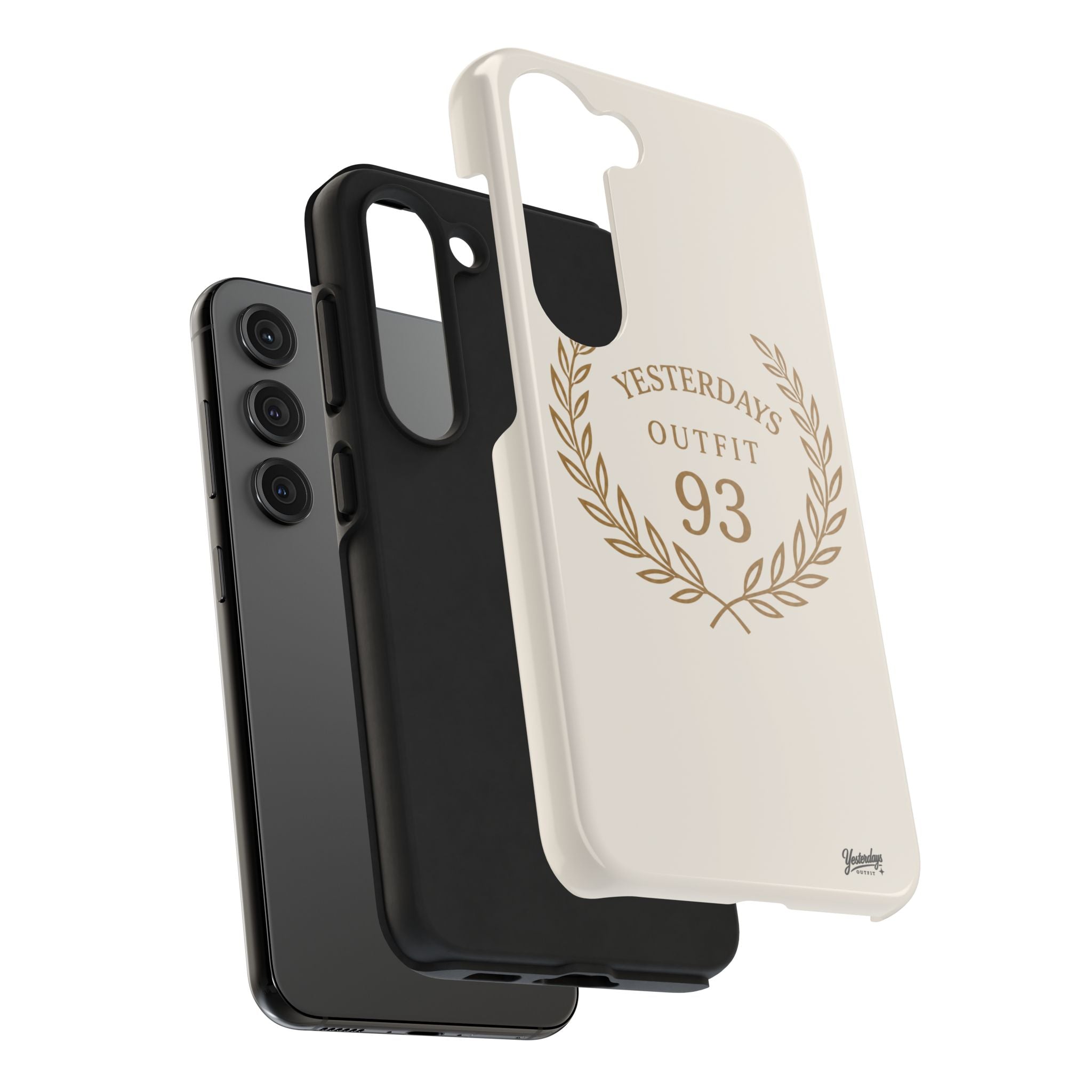 Yesterdays Outfit 93 phone case | laurel wreath vintage number design