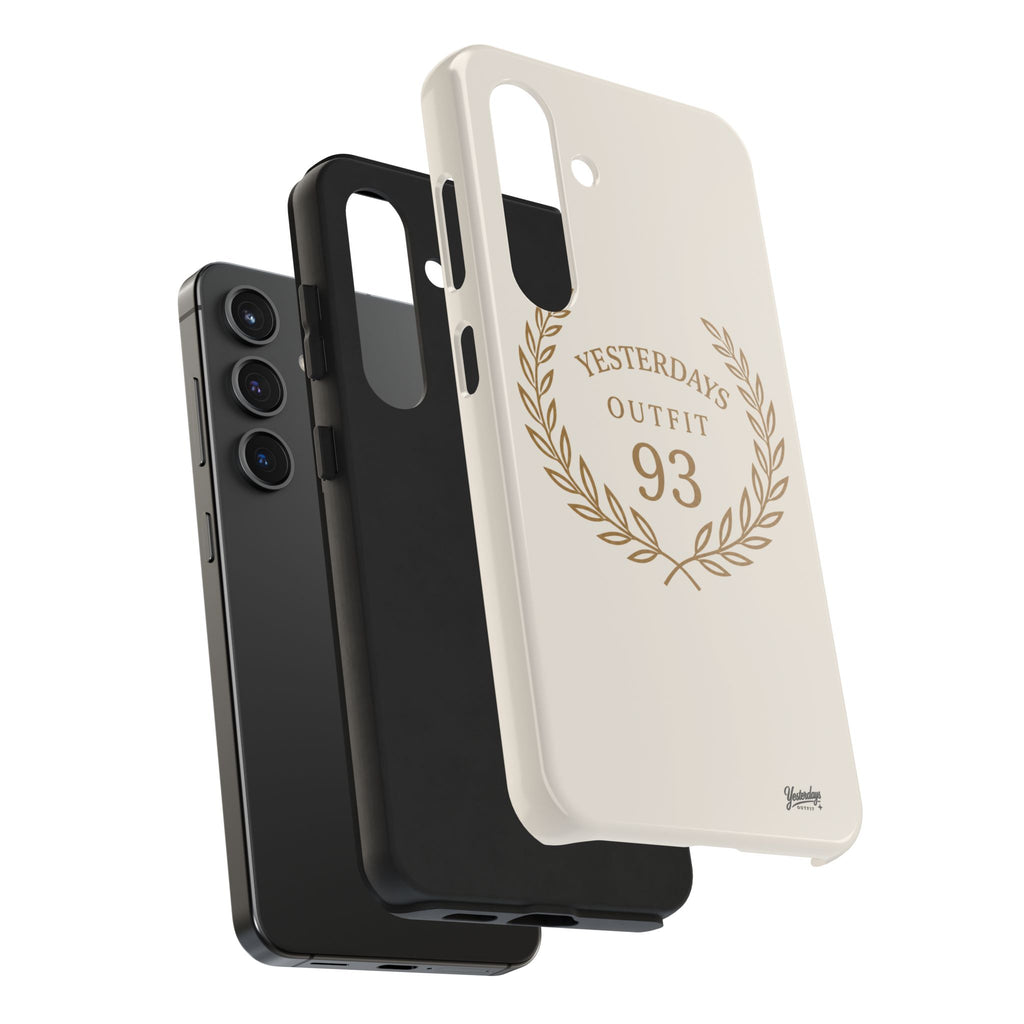 Yesterdays Outfit 93 phone case | laurel wreath vintage number design