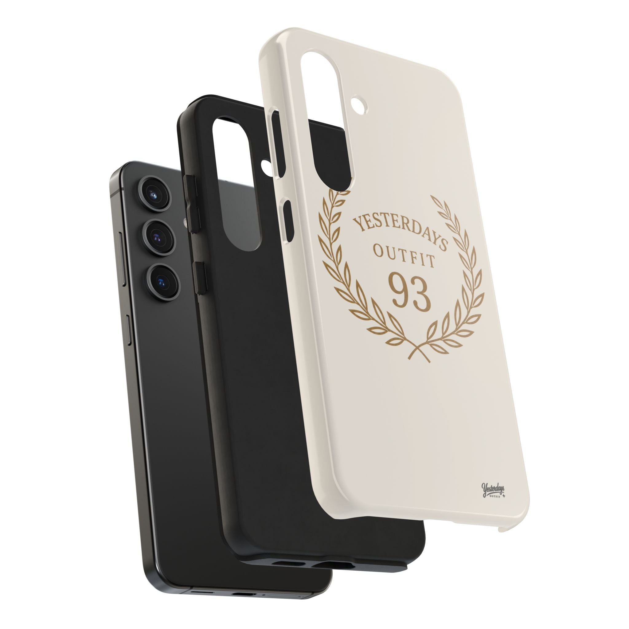 Yesterdays Outfit 93 phone case | laurel wreath vintage number design