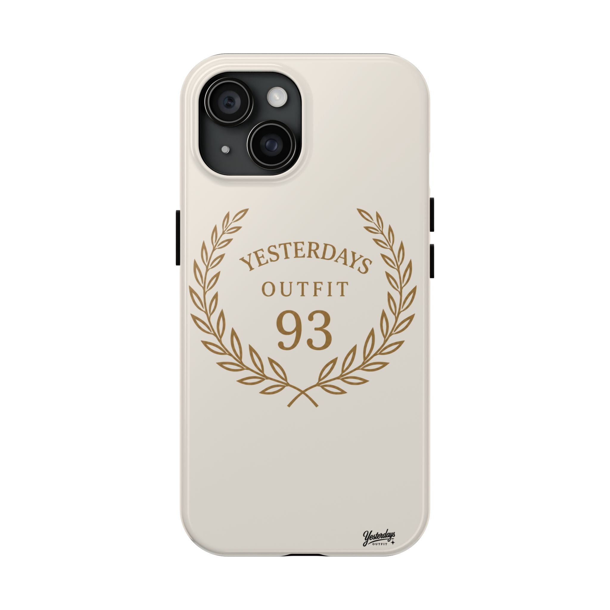 Yesterdays Outfit 93 phone case | laurel wreath vintage number design
