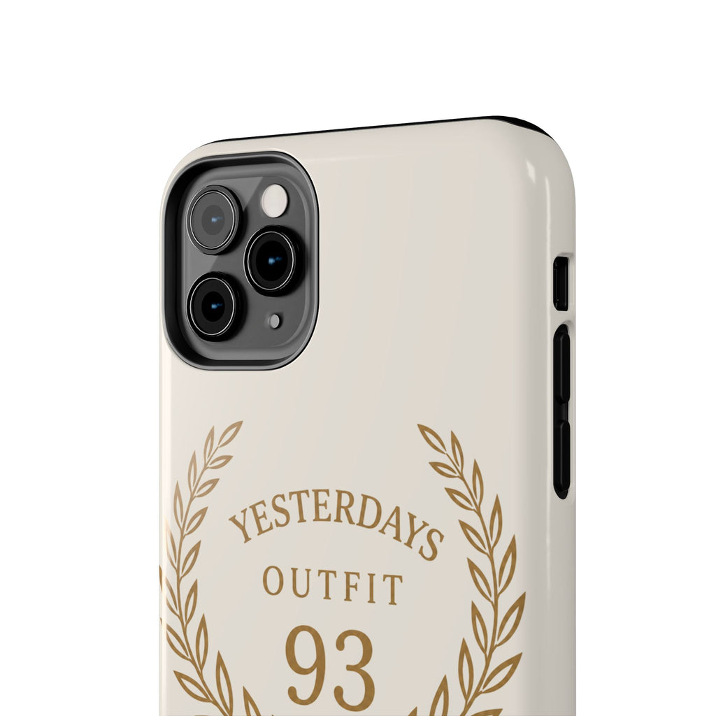 Yesterdays Outfit 93 phone case | laurel wreath vintage number design