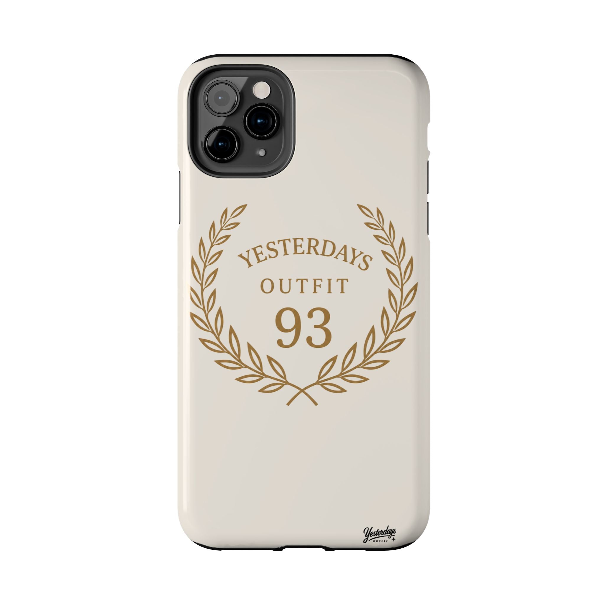 Yesterdays Outfit 93 phone case | laurel wreath vintage number design