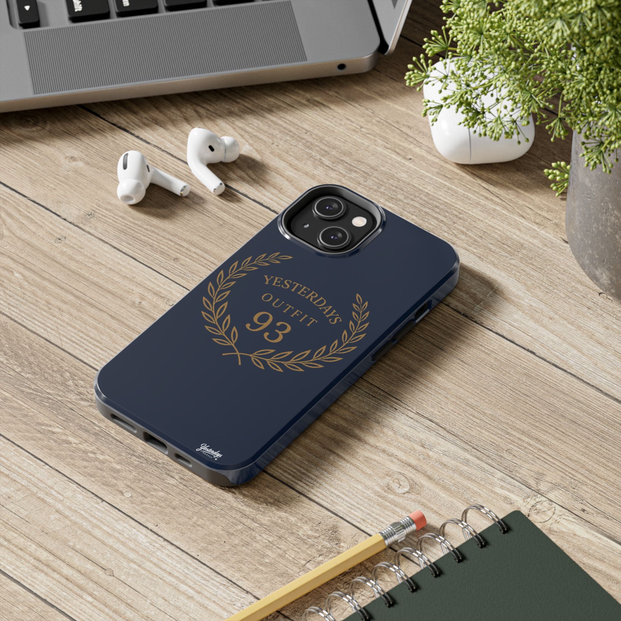 Yesterdays Outfit 93 Phone Case | Laurel Wreath Navy Protective Case