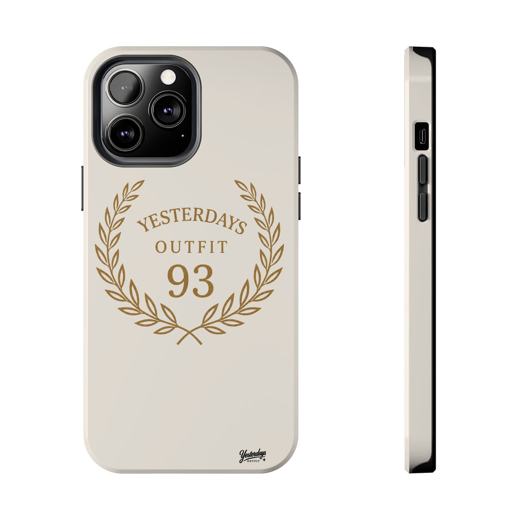 Yesterdays Outfit 93 phone case | laurel wreath vintage number design