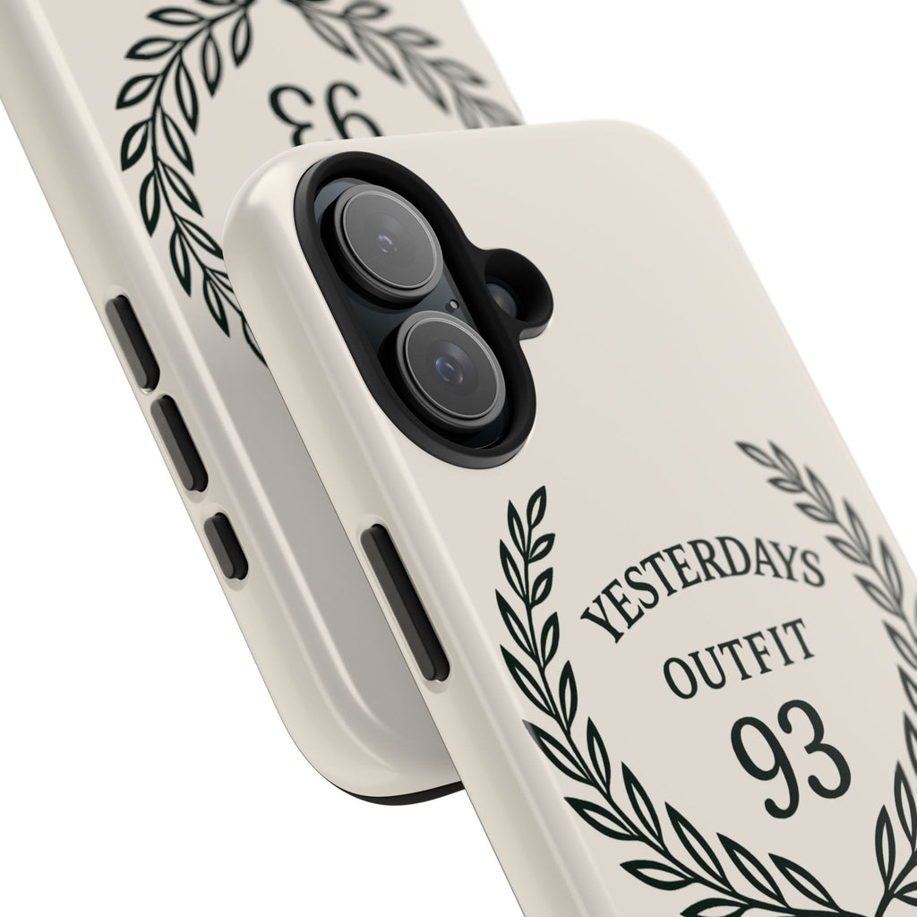 Yesterdays Outfit 93 phone case | laurel wreath graphic