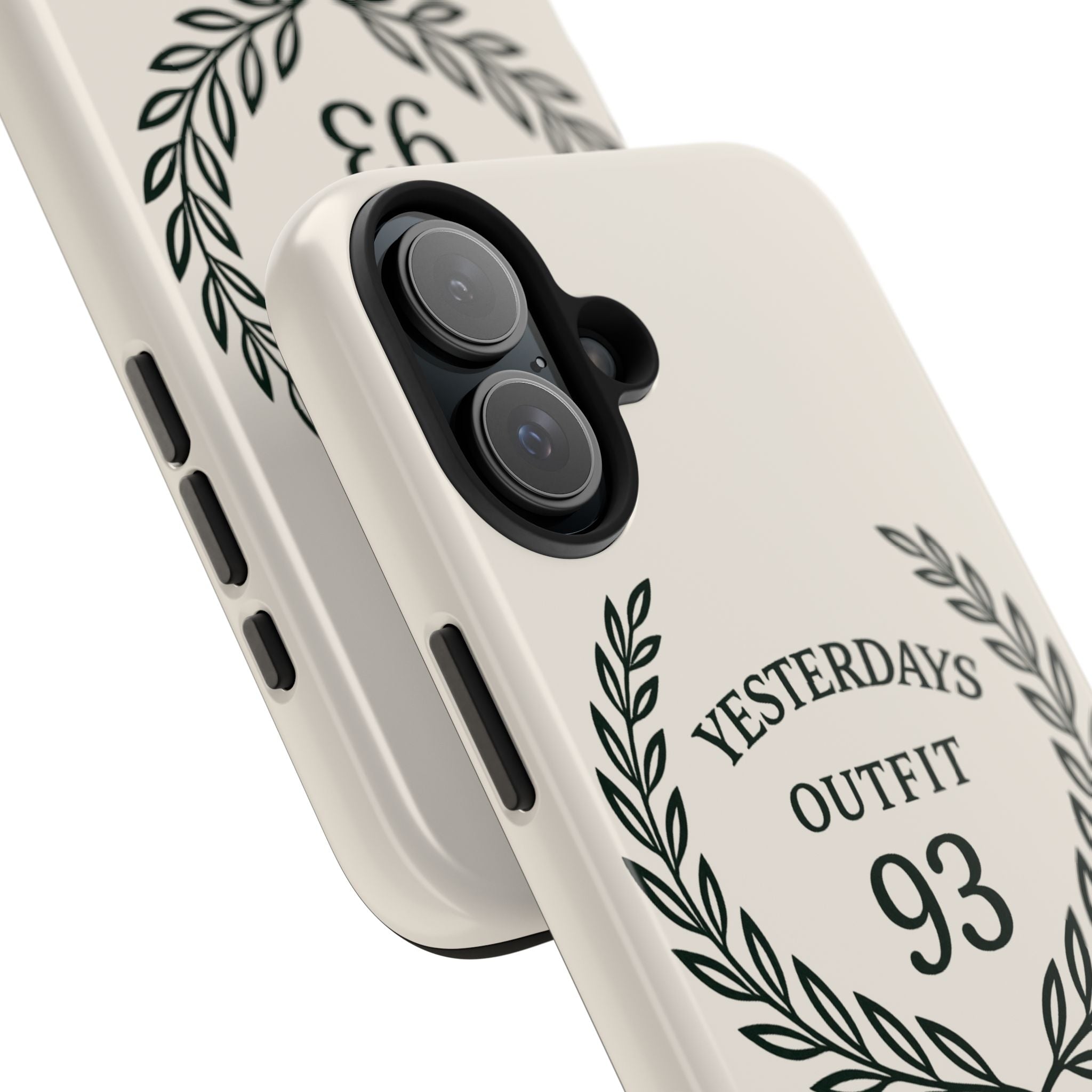 Yesterdays Outfit 93 phone case | laurel wreath graphic