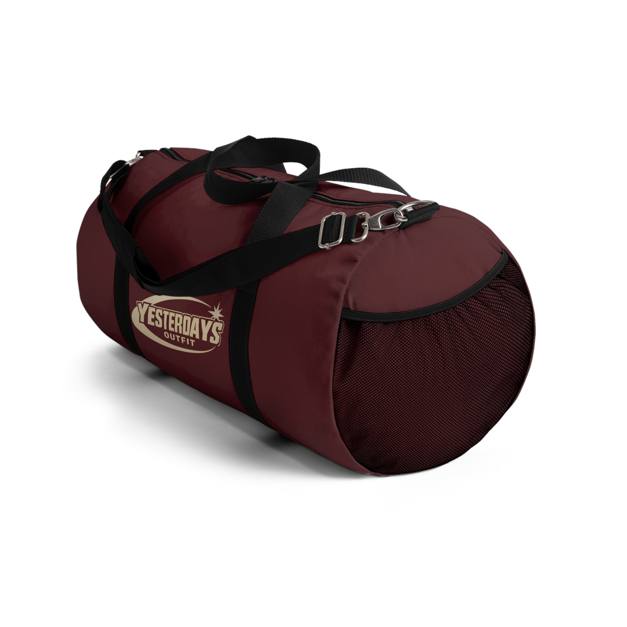 Yesterdays Outfit Logo Duffel Bag | Maroon Gym Travel Bag