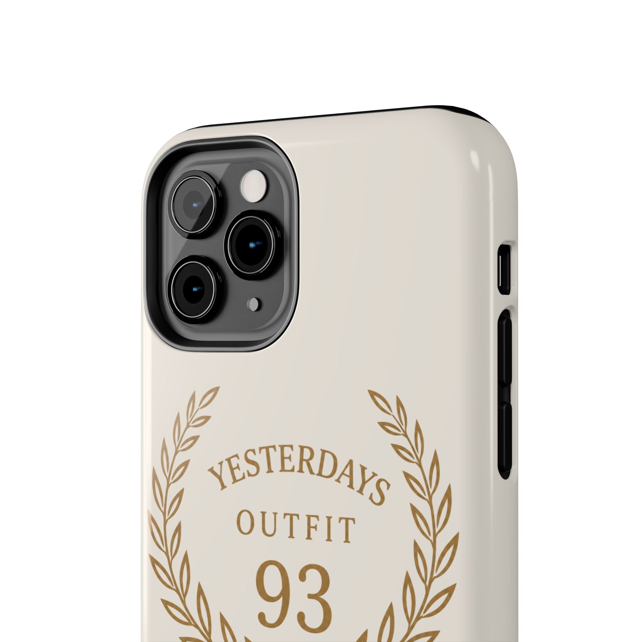 Yesterdays Outfit 93 phone case | laurel wreath vintage number design