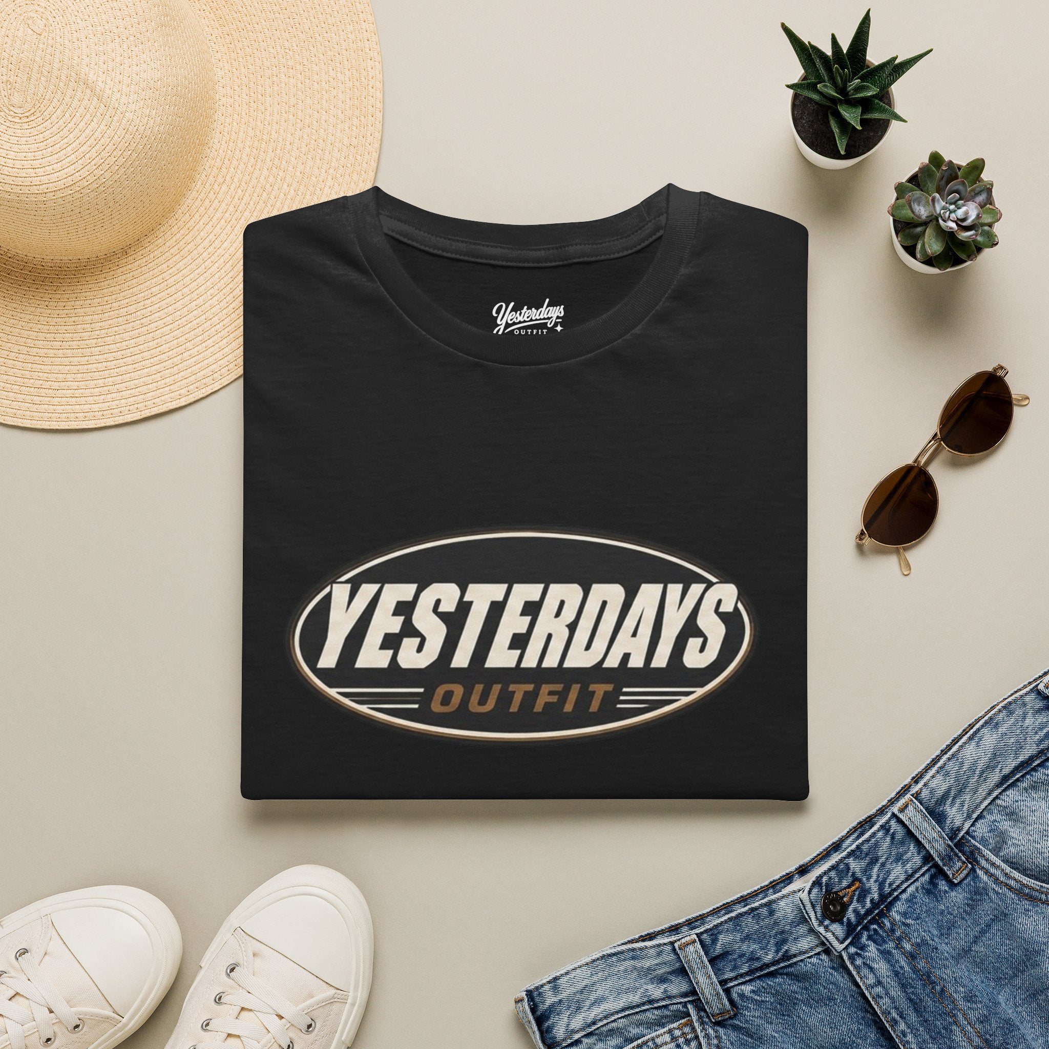 Yesterdays Outfit logo T-Shirt | Vintage oval graphic tee