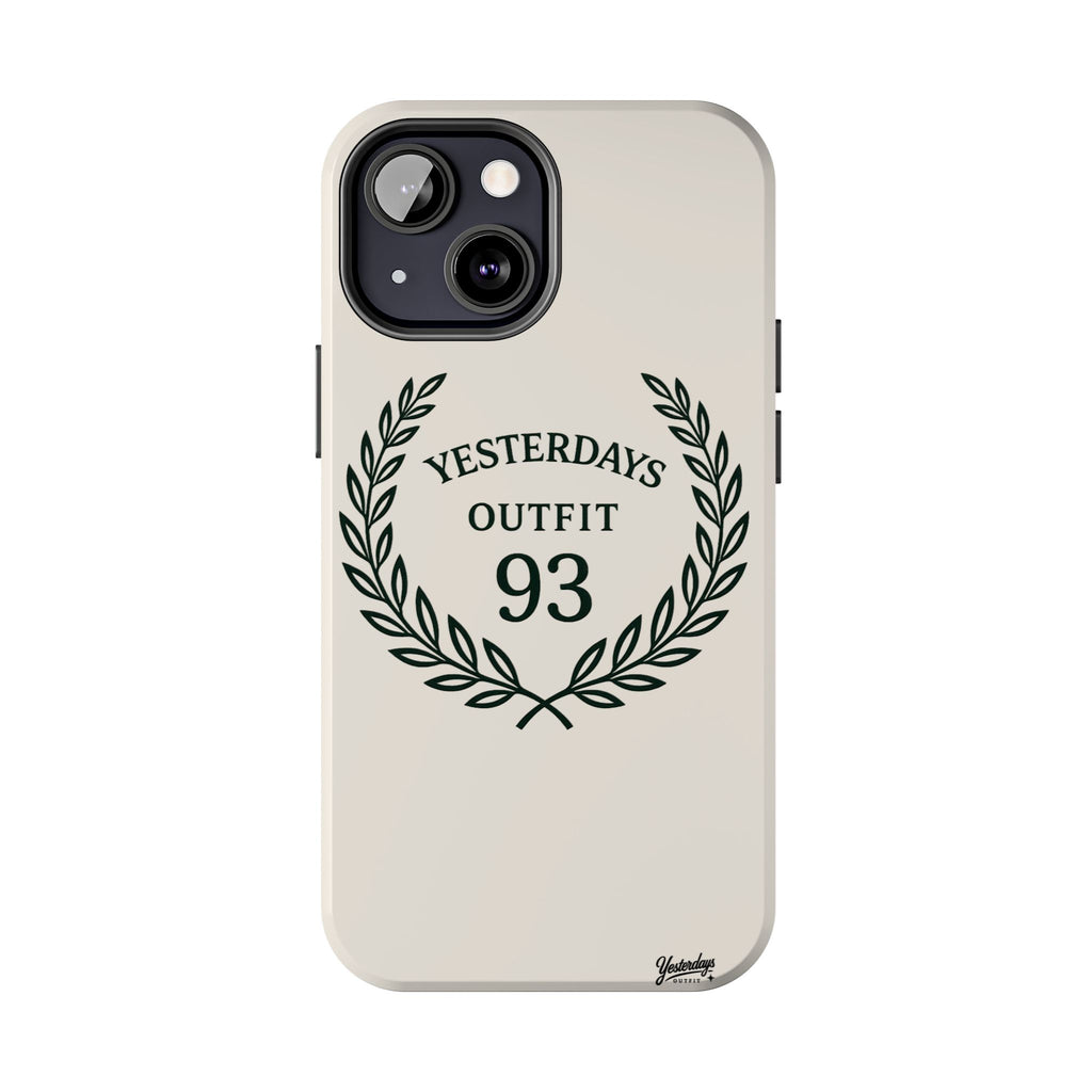 Yesterdays Outfit 93 phone case | laurel wreath graphic