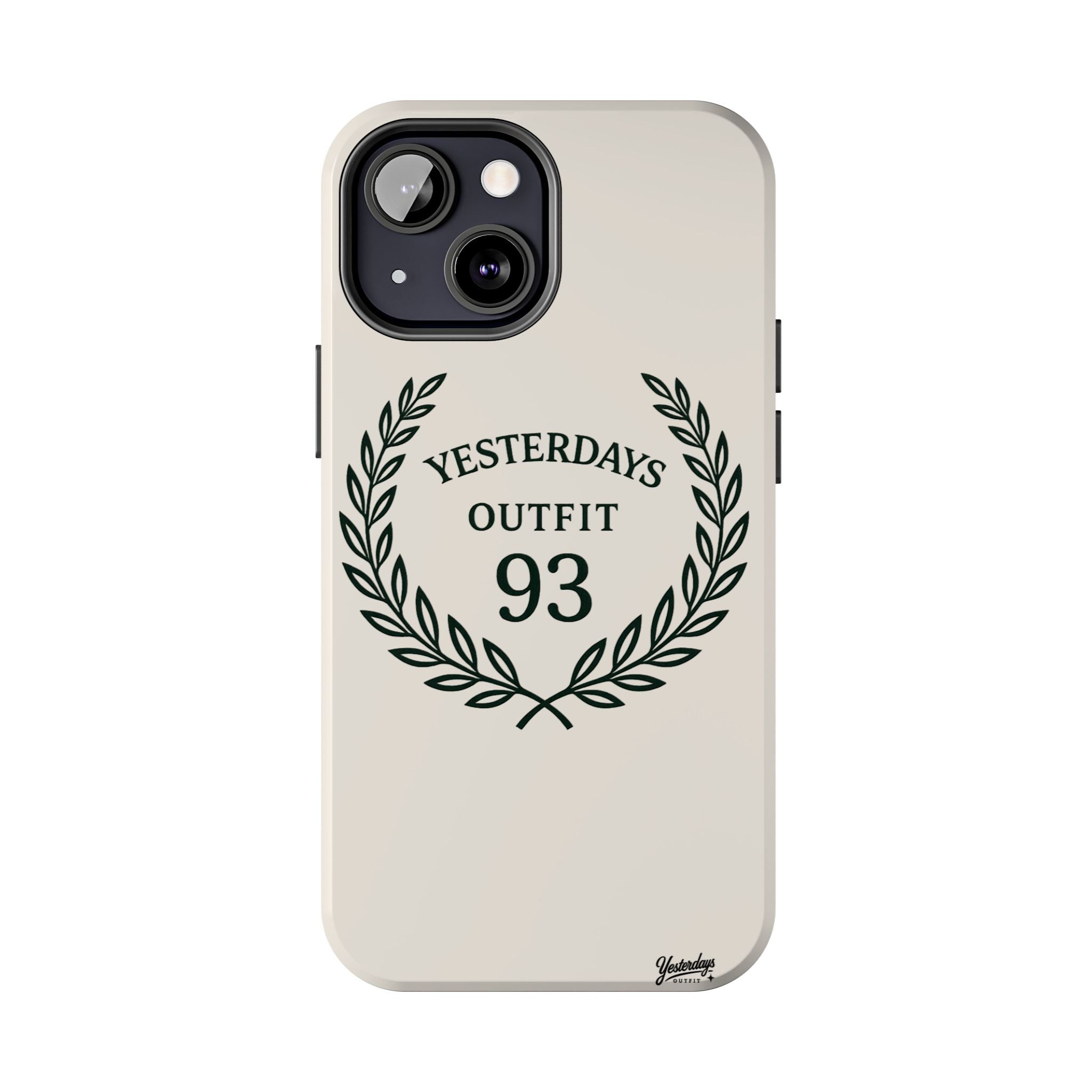 Yesterdays Outfit 93 phone case | laurel wreath graphic