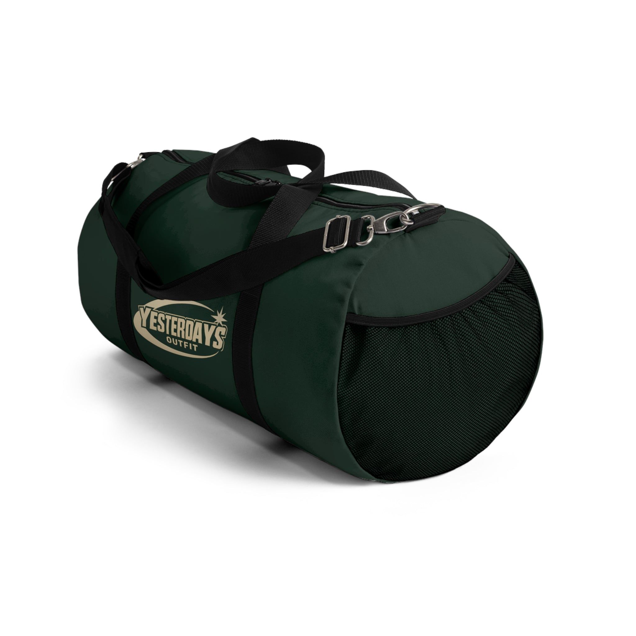 Yesterdays Outfit Logo Duffel Bag | Green Travel Gym Weekender