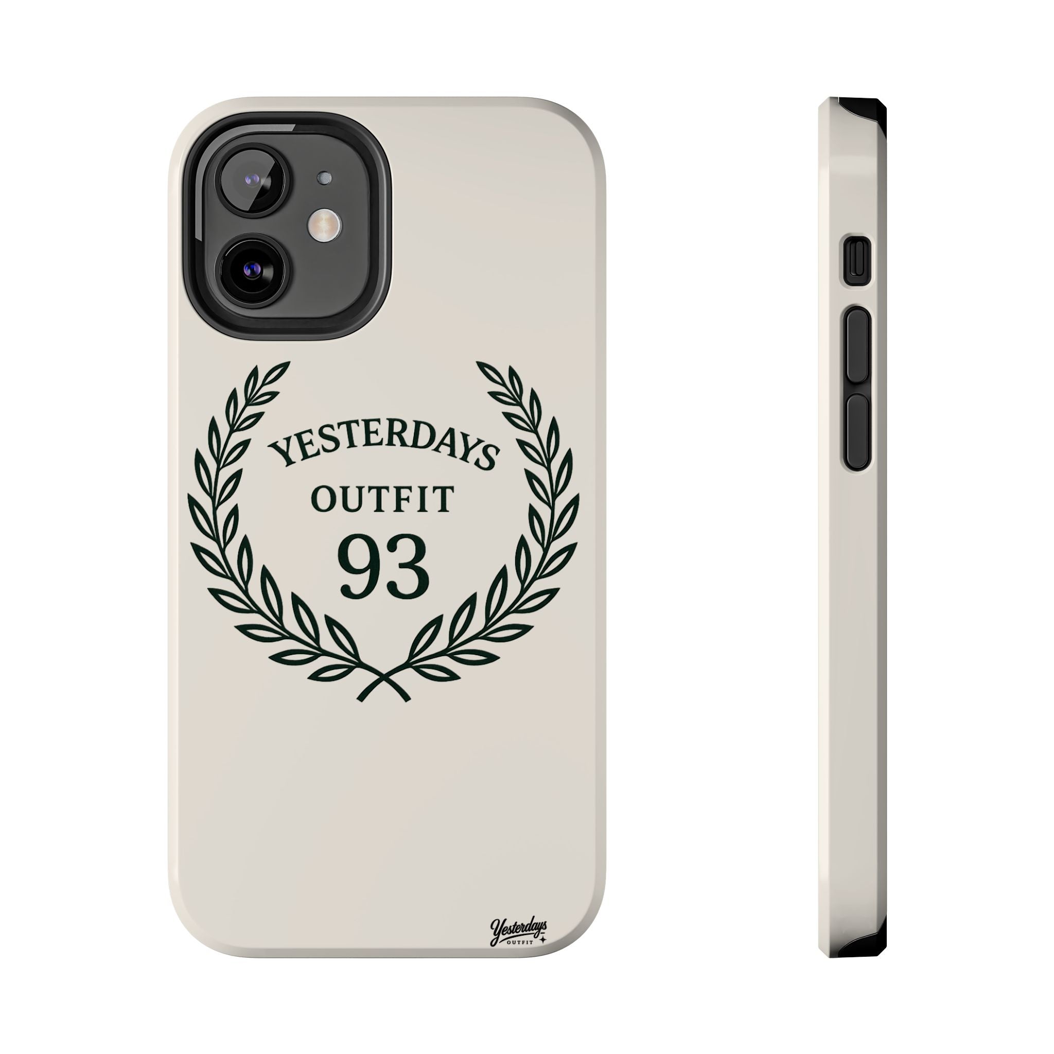 Yesterdays Outfit 93 phone case | laurel wreath graphic